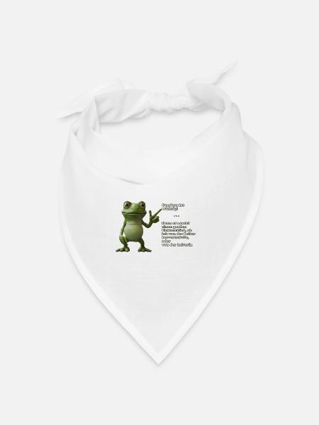 Frosch mit Wortwitz zur Gleichberechtigung - Bandana Dreieckstuch - Weiß