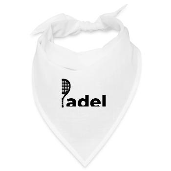 Padel-Schläger-Logo | Minimalistisches Sportdesign - Bandana Dreieckstuch - Weiß - Vorne