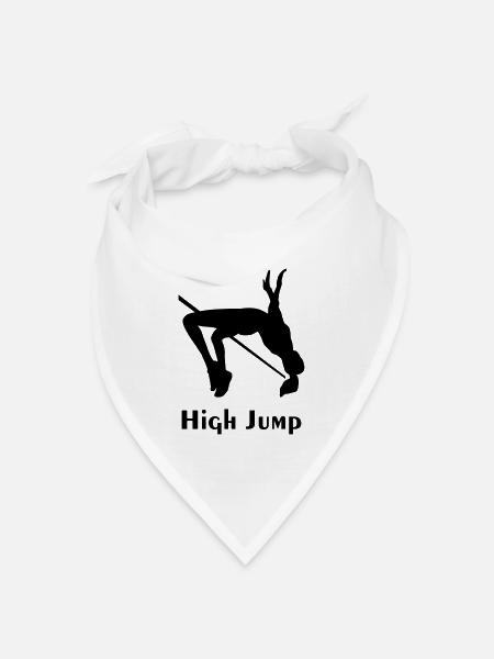 Hochsprung - high jump - frauen - Bandana Dreieckstuch - Weiß