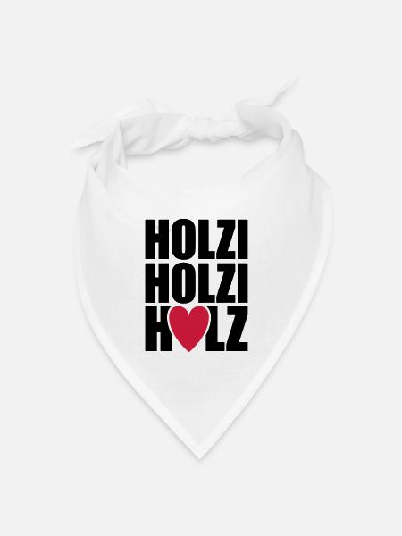 Holzi Holzi Holz - Bandana Dreieckstuch - Weiß