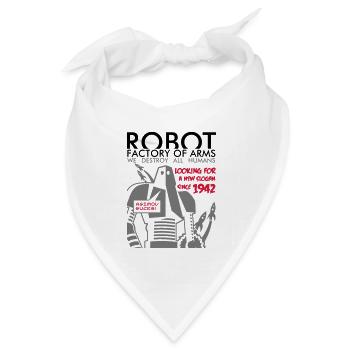 robot2_3c - Bandana Dreieckstuch - Weiß - Vorne