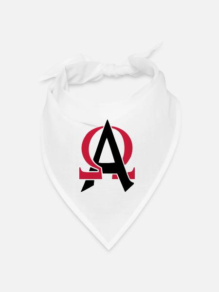 ALPHA & OMEGA - Bandana Dreieckstuch - Weiß