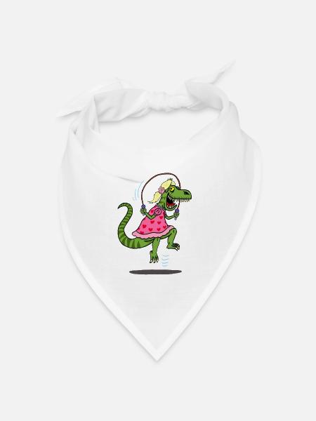 Die List des Tyrannosaurus Rex - Bandana Dreieckstuch - Weiß