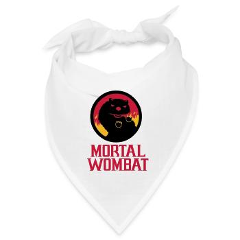 Mortal Wombat - Bandana Dreieckstuch - Weiß - Vorne