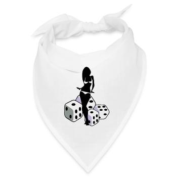 spielwürfel - Bandana Dreieckstuch - Weiß - Vorne