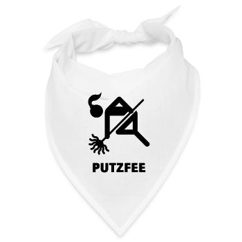 Putzfee / Putzfrau - Bandana Dreieckstuch - Weiß - Vorne