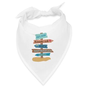 Urlaub - Bandana Dreieckstuch - Weiß - Vorne