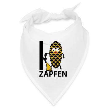 Zapfen zapft Bier - Bandana Dreieckstuch - Weiß - Vorne