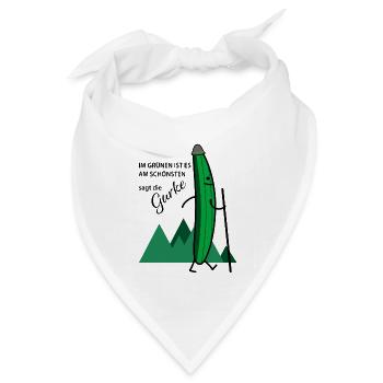 Wandernde Gurke (c) - Bandana Dreieckstuch - Weiß - Vorne