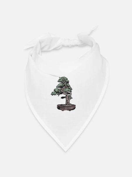 Bonsai - Bandana Dreieckstuch - Weiß