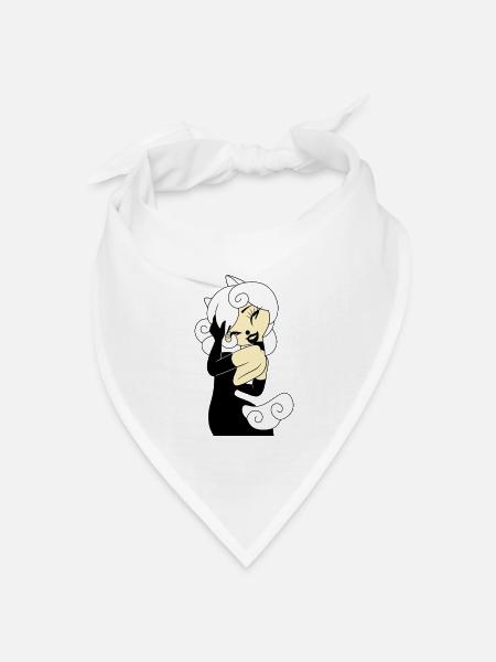 TShirt Perfect Mädchen Pferde Blonde Schwarzes Kleid 2022 - Bandana Dreieckstuch - Weiß