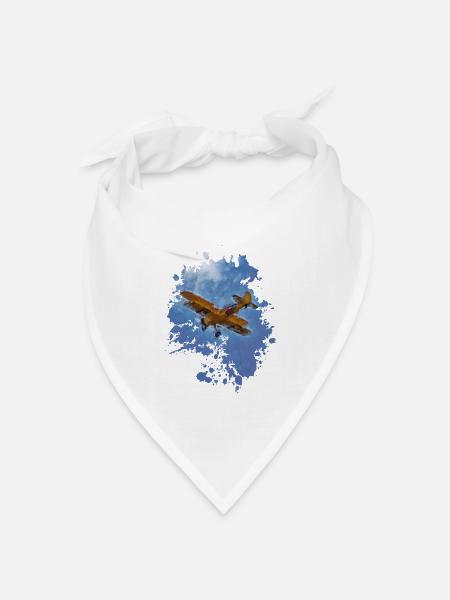 Flugzeug - Bandana Dreieckstuch - Weiß