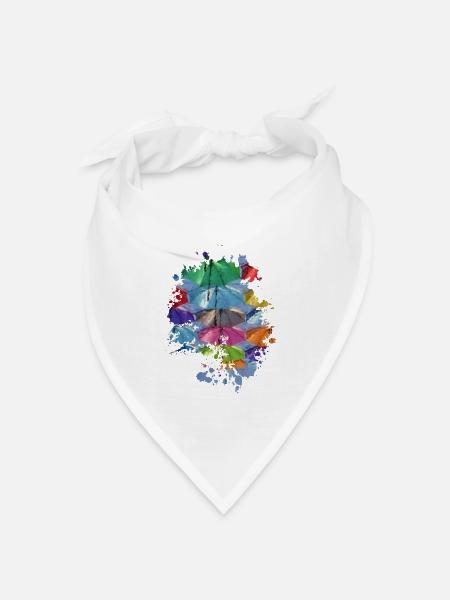Regenschirme - Bandana Dreieckstuch - Weiß