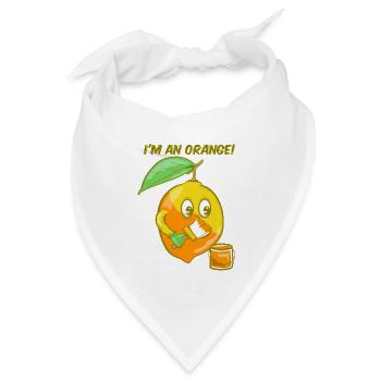Ich bin eine Orange - Bandana Dreieckstuch - Weiß - Vorne