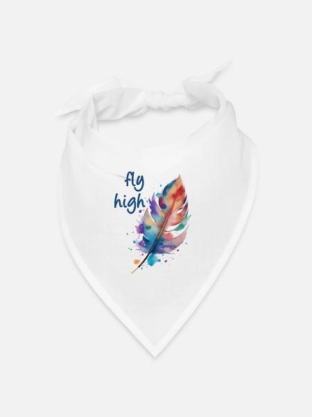fly high - Bandana Dreieckstuch - Weiß