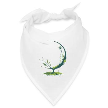 Zarte Gewächse - Bandana Dreieckstuch - Weiß - Vorne