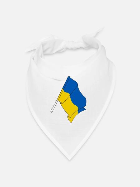 Flagge Ukraine - Bandana Dreieckstuch - Weiß