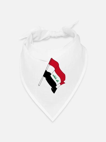 Flagge des Irak - Bandana Dreieckstuch - Weiß
