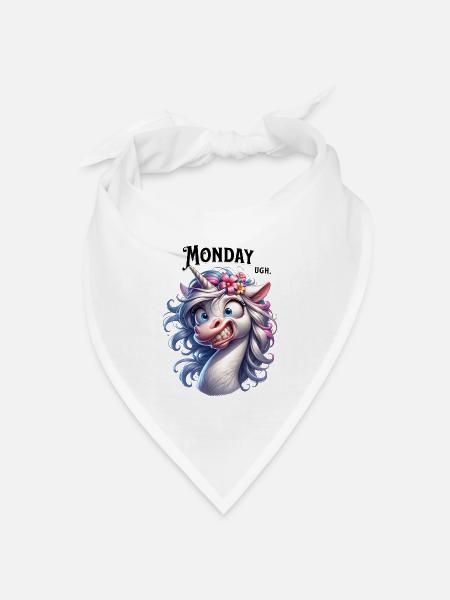 Monday Ugh. - Bandana Dreieckstuch - Weiß