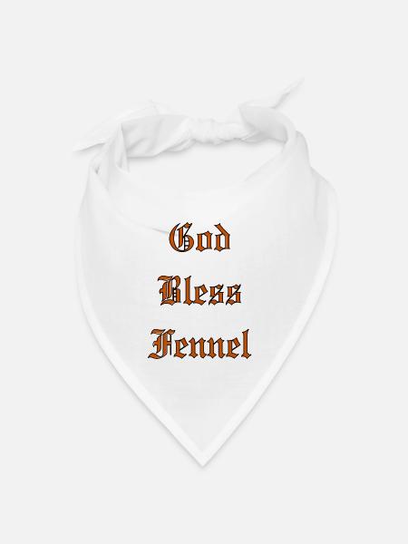 GodBlessFennel - Bandana Dreieckstuch - Weiß