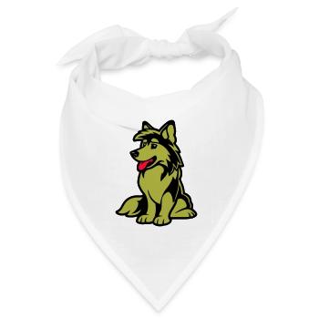 dog comic hund - Bandana Dreieckstuch - Weiß - Vorne