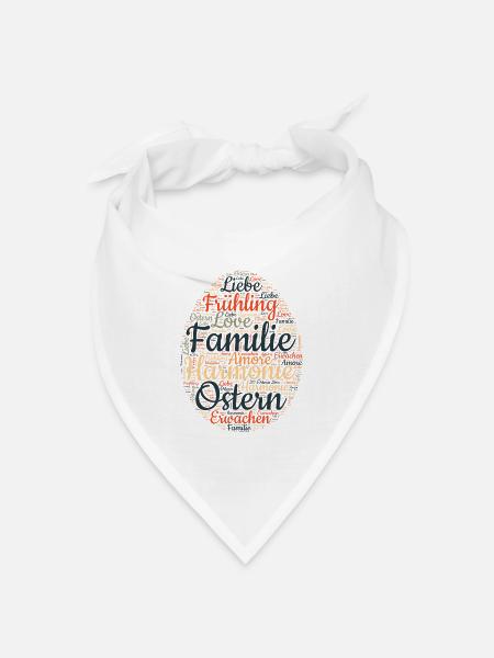 Erfolg Ostern Ei Schema Birdfolio Blues - Bandana Dreieckstuch - Weiß