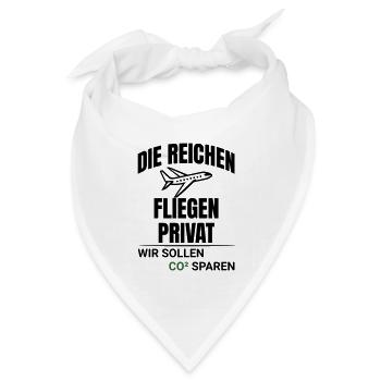 Abstraktes CO2 Klimaschutz Design - Bandana Dreieckstuch - Weiß - Vorne