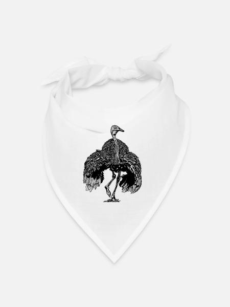 Strauß - Bandana Dreieckstuch - Weiß
