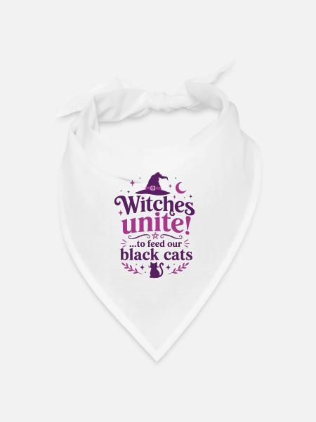 Witches United - Cats - Bandana Dreieckstuch - Weiß