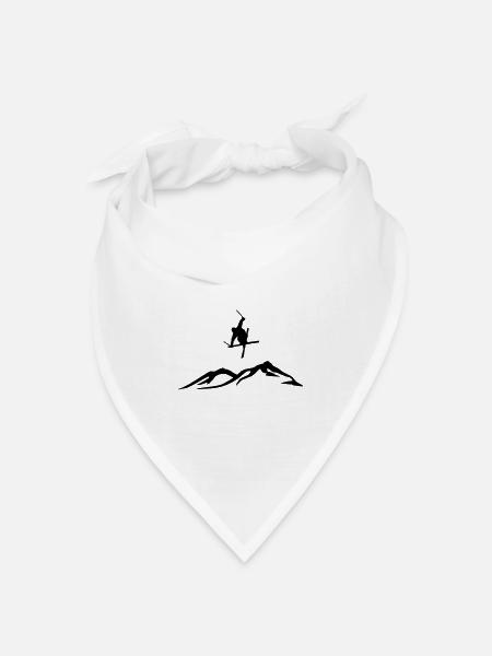 Ski Freestyler - Bandana Dreieckstuch - Weiß