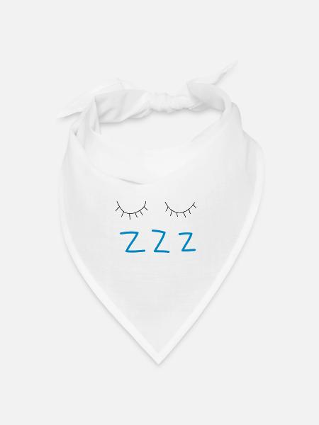 sleep - Bandana Dreieckstuch - Weiß