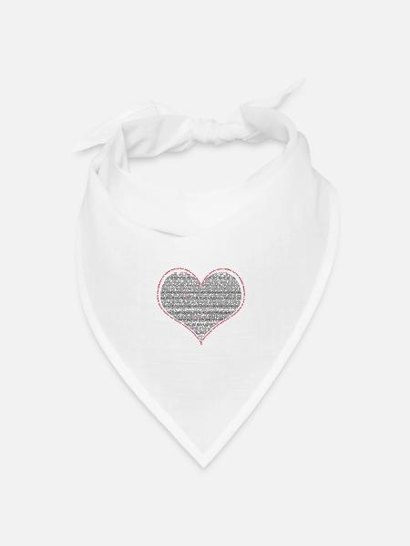 Verliebt in St. Peter-Ording - Bandana Dreieckstuch - Weiß