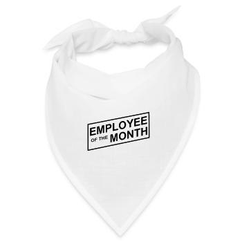 Mitarbeiter des Monats - Bandana Dreieckstuch - Weiß - Vorne