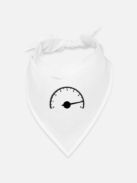 Auto-Drehzahlmesser - Bandana Dreieckstuch - Weiß