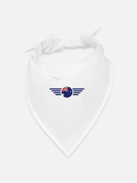 Australien - Bandana Dreieckstuch - Weiß