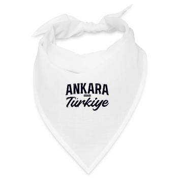 Ankara Turkiye Schriftlogo - Bandana Dreieckstuch - Weiß - Vorne