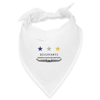 Zollbeamter - Bandana Dreieckstuch - Weiß - Vorne