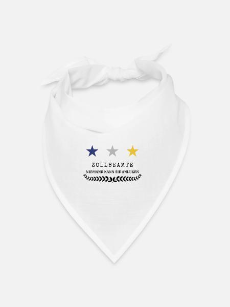 Zollbeamter - Bandana Dreieckstuch - Weiß