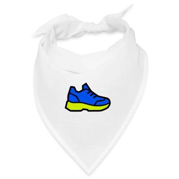 Moderner Laufschuh Sneaker - Bandana Dreieckstuch - Weiß - Vorne