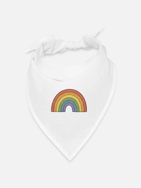 TINY ACTIVISTS | Regenbogen - Bandana Dreieckstuch - Weiß