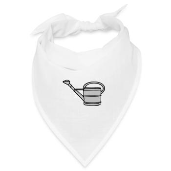 Giesskanne Metall, zweifarbig - Bandana Dreieckstuch - Weiß - Vorne