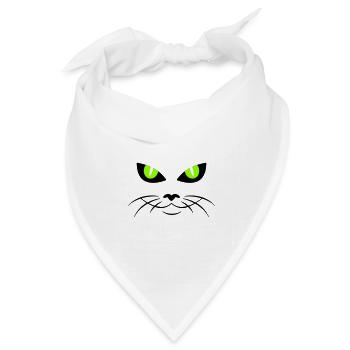 cat face - katzengesicht - Bandana Dreieckstuch - Weiß - Vorne