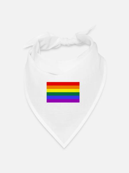 Gay Pride - Bandana Dreieckstuch - Weiß