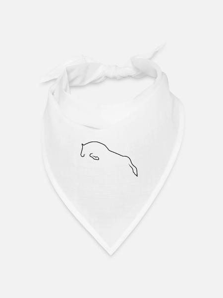 Springpferd - Bandana Dreieckstuch - Weiß