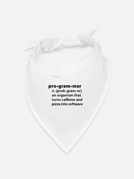 Programmer Wörterbuchdefinition - Bandana Dreieckstuch - Weiß