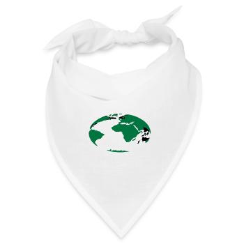 Erde - Bandana Dreieckstuch - Weiß - Vorne