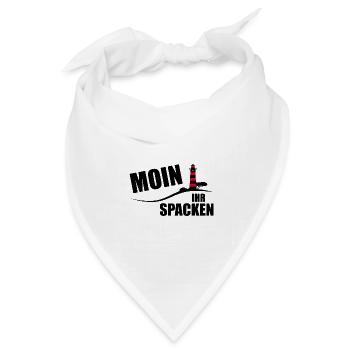 Moin ihr Spacken - Bandana Dreieckstuch - Weiß - Vorne
