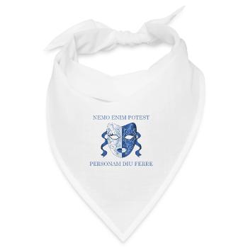 niemand kann auf dauer eine maske tragen - Bandana Dreieckstuch - Weiß - Vorne