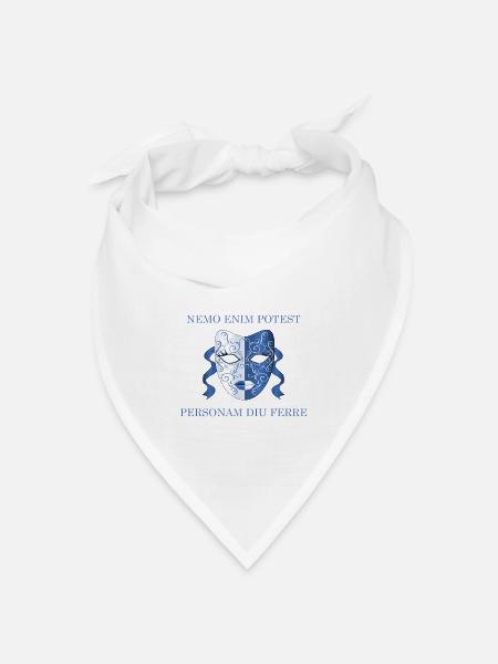 niemand kann auf dauer eine maske tragen - Bandana Dreieckstuch - Weiß