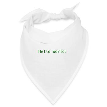 Hello World ! - Bandana Dreieckstuch - Weiß - Vorne